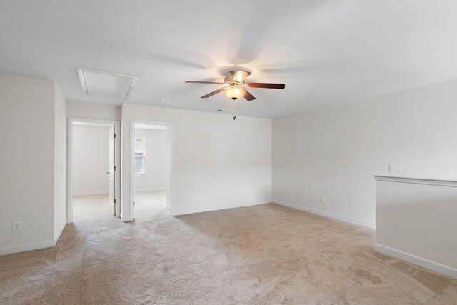 1710 Lone Jack Ln, Murfreesboro, TN 37129 - carpeted empty room with attic access, a ceiling fan, and baseboards