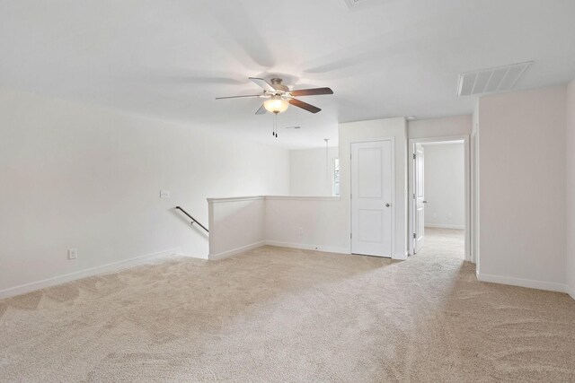1710 Lone Jack Ln, Murfreesboro, TN 37129 - empty room featuring light carpet, ceiling fan, and baseboards