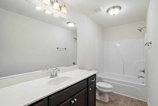1710 Lone Jack Ln, Murfreesboro, TN 37129 - bathroom featuring vanity, toilet, and tub / shower combination