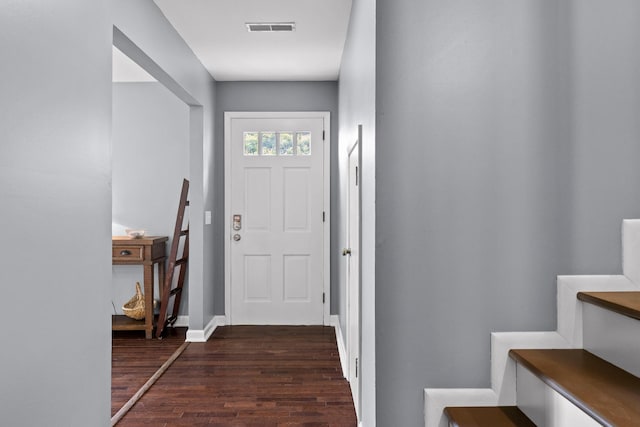 51 N Case Ave, Trenton, GA 30752 - foyer with dark wood-style flooring and baseboards