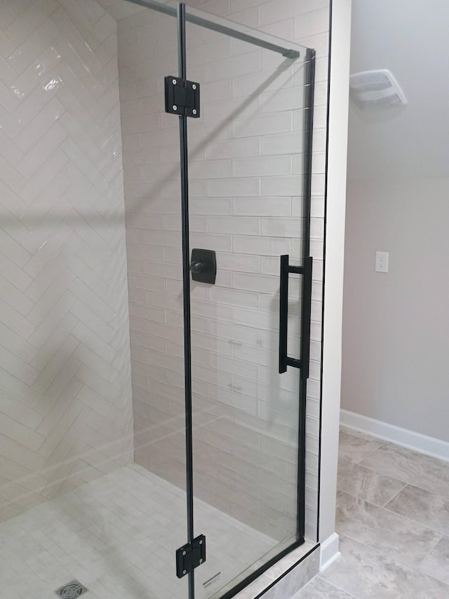 657 Chaffin Rd, Lafayette, TN 37083 - full bath with a shower stall and baseboards