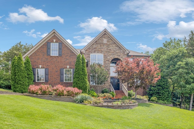 2064 Catalina Way, Nolensville, TN 37135 - traditional home with a front yard and brick siding