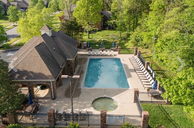 2064 Catalina Way, Nolensville, TN 37135 - community pool with a hot tub and a patio area
