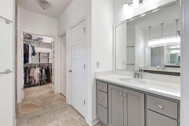 175 Dobson Knob Trl, Nolensville, TN 37135 - full bath featuring vanity, a spacious closet, and marble finish flooring