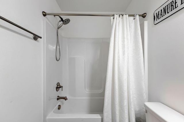 175 Dobson Knob Trl, Nolensville, TN 37135 - bathroom with shower / bathtub combination with curtain and toilet