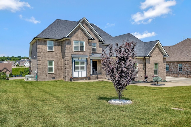 175 Dobson Knob Trl, Nolensville, TN 37135 - craftsman-style home featuring brick siding, a front yard, and cooling unit