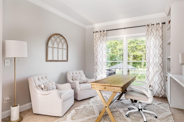 113 Joshuas Run, Goodlettsville, TN 37072 - office space featuring light carpet, ornamental molding, and baseboards