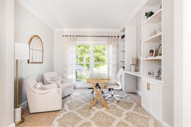 113 Joshuas Run, Goodlettsville, TN 37072 - office with ornamental molding, baseboards, and light colored carpet