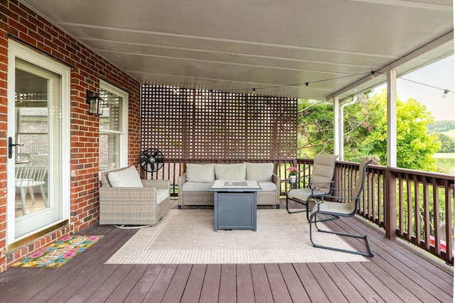 113 Joshuas Run, Goodlettsville, TN 37072 - wooden terrace featuring an outdoor living space