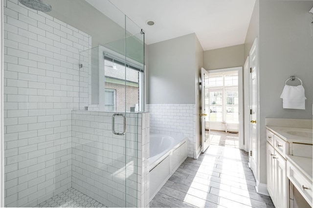 113 Joshuas Run, Goodlettsville, TN 37072 - bathroom with a stall shower, a bath, and vanity