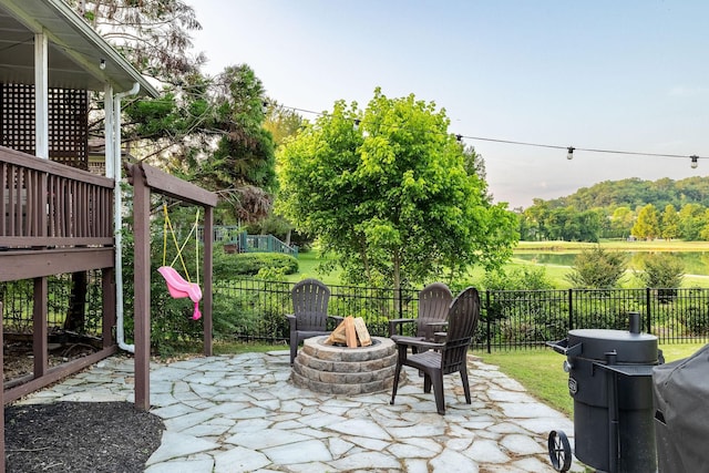 113 Joshuas Run, Goodlettsville, TN 37072 - view of patio / terrace featuring a fire pit