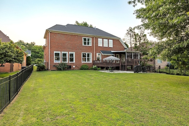 113 Joshuas Run, Goodlettsville, TN 37072 - rear view of property featuring brick siding and a deck