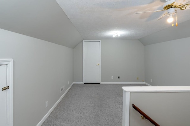 55 Bluebird Ln, Lafayette, TN 37083 - bonus room featuring vaulted ceiling, carpet floors, baseboards, and a ceiling fan