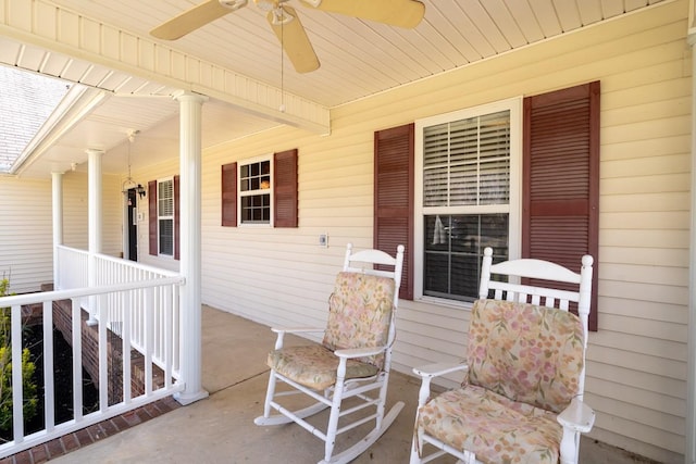 55 Bluebird Ln, Lafayette, TN 37083 - porch with a ceiling fan