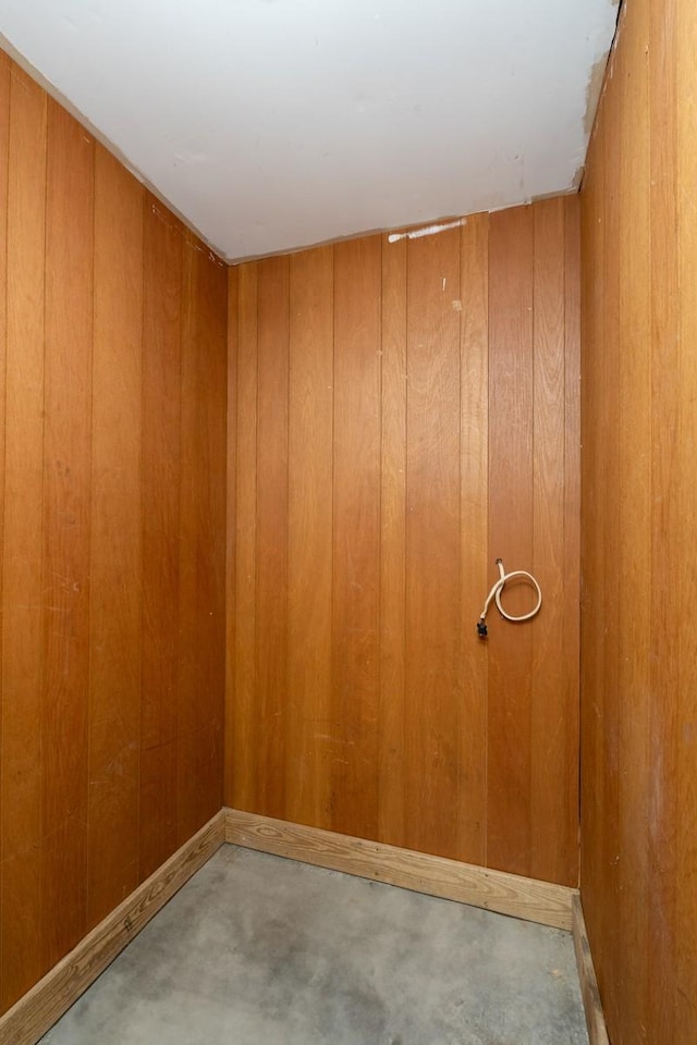 55 Bluebird Ln, Lafayette, TN 37083 - empty room with concrete floors and wood walls