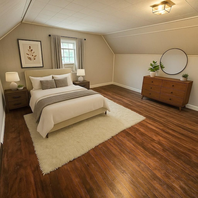 1105 Normandy Rd, Normandy, TN 37360 - bedroom featuring lofted ceiling, baseboards, and wood finished floors