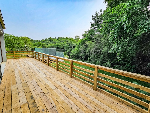 1105 Normandy Rd, Normandy, TN 37360 - wooden terrace featuring a forest view