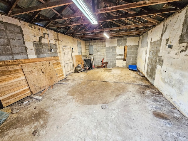 1105 Normandy Rd, Normandy, TN 37360 - below grade area featuring electric panel and concrete block wall