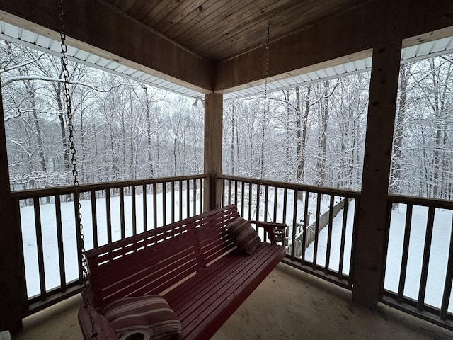 1064 Bills Ln, Joelton, TN 37080 - view of snow covered deck