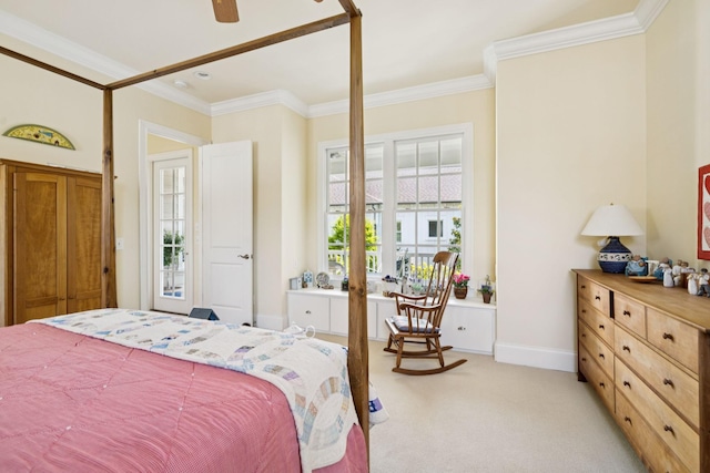 3007 General Martin Ln, Franklin, TN 37064 - bedroom with ornamental molding, light carpet, and baseboards
