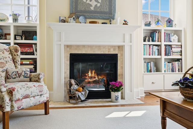 3007 General Martin Ln, Franklin, TN 37064 - living area with a fireplace