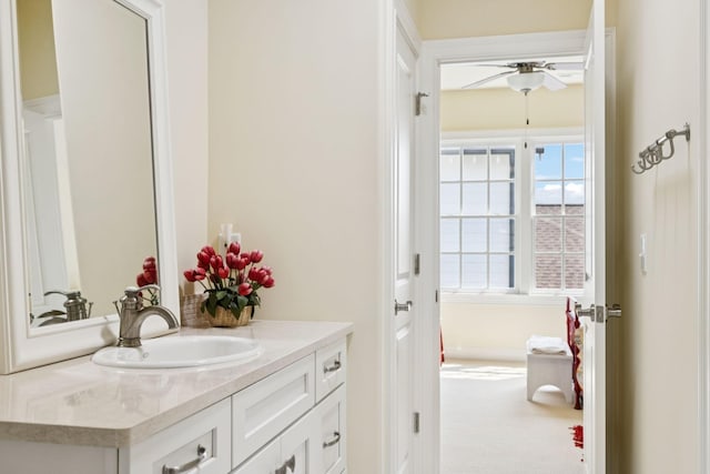 3007 General Martin Ln, Franklin, TN 37064 - bathroom featuring vanity and ceiling fan
