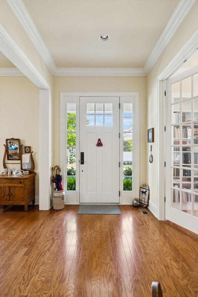 3007 General Martin Ln, Franklin, TN 37064 - foyer with wood finished floors and ornamental molding