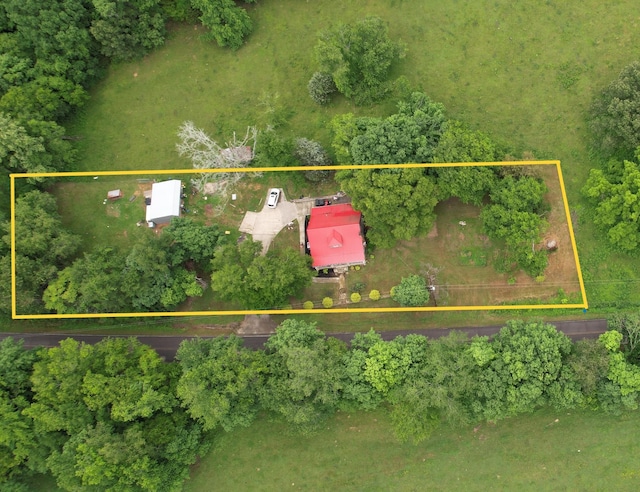 1650 E Beaverdam Rd, Centerville, TN 37033 - aerial overview of property's location with property parcel outlined