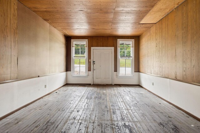 1319 Main St N, Carthage, TN 37030 - entryway featuring healthy amount of natural light, wooden ceiling, hardwood / wood-style flooring, and baseboards