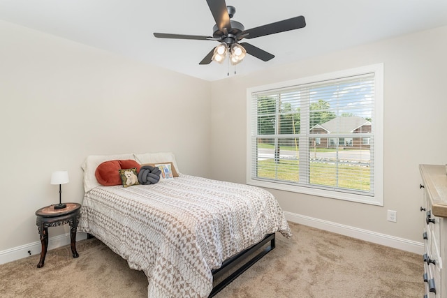 3019 Easy Goer Ln, Greenbrier, TN 37073 - bedroom with light colored carpet, baseboards, and ceiling fan