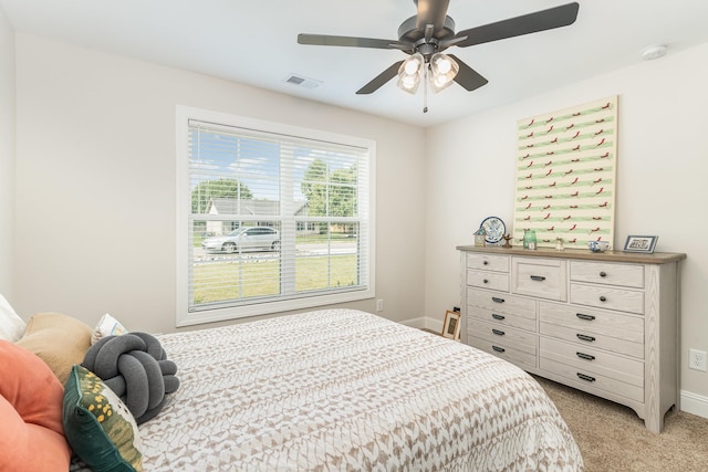 3019 Easy Goer Ln, Greenbrier, TN 37073 - bedroom with light carpet, baseboards, and a ceiling fan