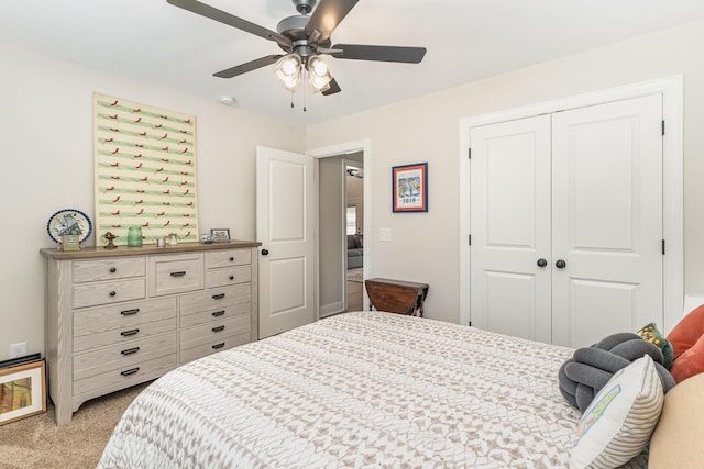 3019 Easy Goer Ln, Greenbrier, TN 37073 - carpeted bedroom with a closet and a ceiling fan