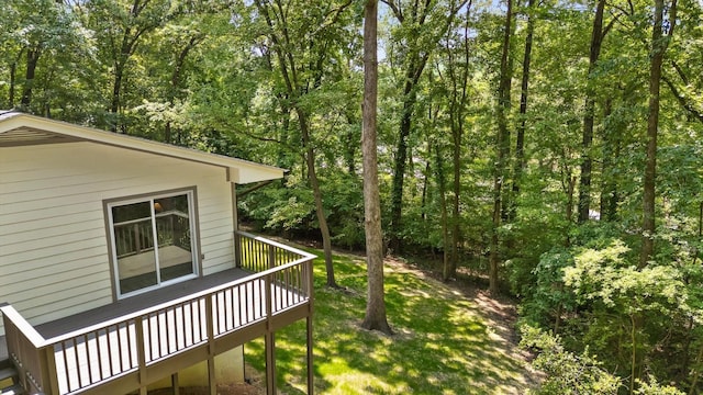 2605 Avalon Hl, Chattanooga, TN 37415 - view of yard with a deck and a forest view