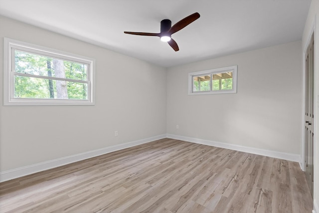 2605 Avalon Hl, Chattanooga, TN 37415 - empty room with light wood-style floors, baseboards, and ceiling fan