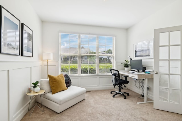 1074 Cantwell Pl, Spring Hill, TN 37174 - carpeted office space with a decorative wall and a wainscoted wall