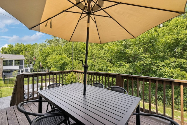 1074 Cantwell Pl, Spring Hill, TN 37174 - wooden deck featuring outdoor dining area