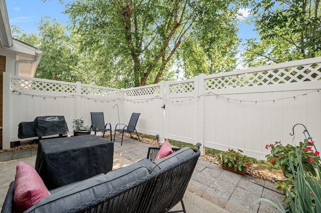 2342 N Tennessee Blvd Unit 601, Murfreesboro, TN 37130 - fenced backyard featuring a patio and an outdoor living space
