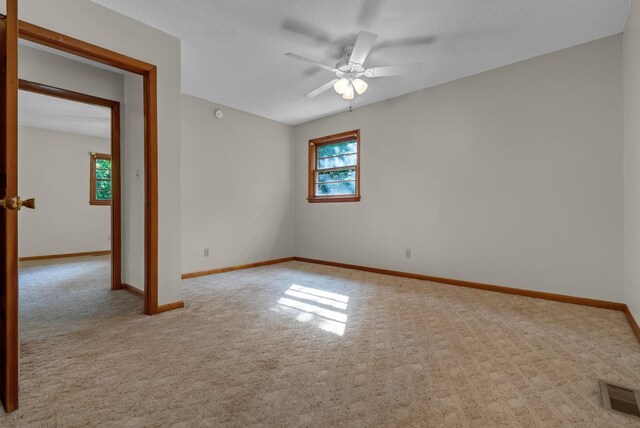 5595 Denmark Rd, Erin, TN 37061 - unfurnished room with carpet floors, ceiling fan, and baseboards