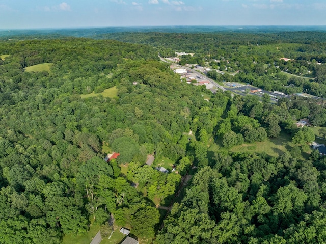 5595 Denmark Rd, Erin, TN 37061 - aerial view of property and surrounding area featuring a heavily wooded area