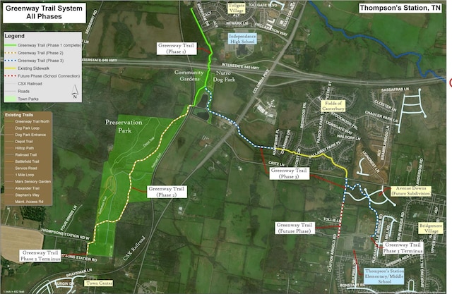 3205 Vinemont Dr, Thompsons Station, TN 37179 - map of property / related area