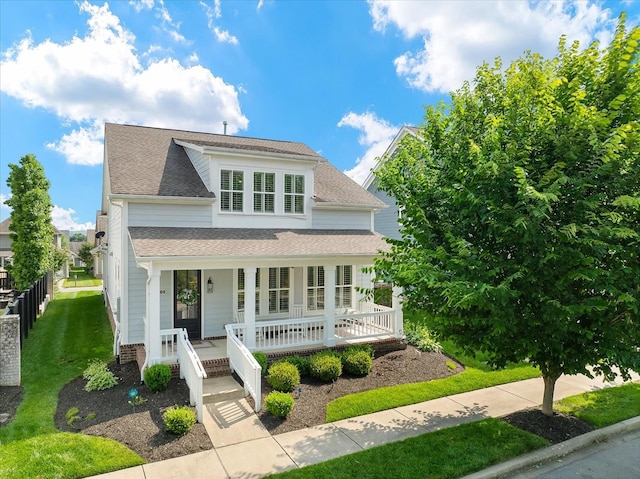 3205 Vinemont Dr, Thompsons Station, TN 37179 - view of front of home with covered porch and roof with shingles