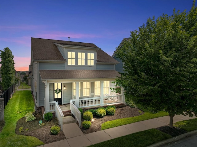 3205 Vinemont Dr, Thompsons Station, TN 37179 - view of front of house featuring a porch and roof with shingles
