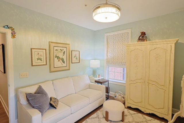 307 Seven Springs Way Unit 304, Brentwood, TN 37027 - living room with baseboards and wood finished floors
