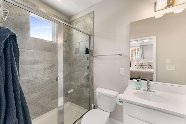 104 Burkitt Commons Ave, Nolensville, TN 37135 - ensuite bathroom featuring plenty of natural light, vanity, toilet, and a stall shower