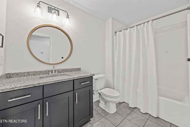 9327 Paradise Valley Ln, Knoxville, TN 37922 - full bathroom featuring vanity, shower / bath combination with curtain, and tile patterned floors