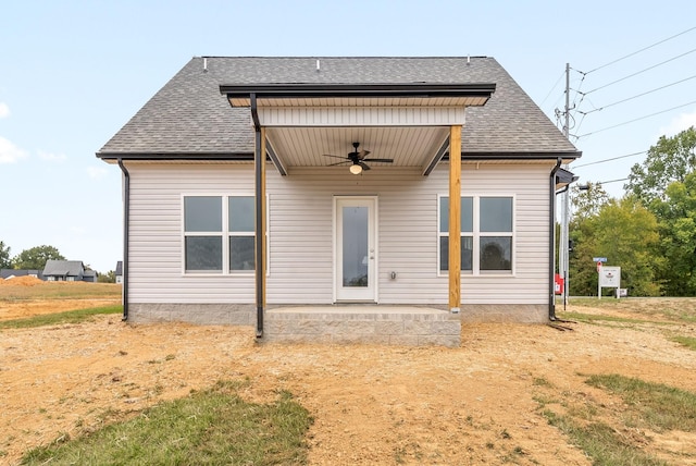 1002 Cherry Acres, Clarksville, TN 37042 - back of property with a ceiling fan, roof with shingles, and a patio