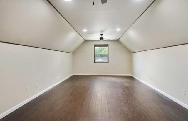 380 Station Dr, Waverly, TN 37185 - bonus room with wood finished floors, a ceiling fan, baseboards, and lofted ceiling
