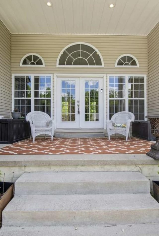 380 Station Dr, Waverly, TN 37185 - entrance to property featuring a porch and french doors