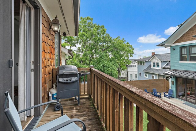 1400 Linden Ave, Nashville, TN 37212 - balcony featuring grilling area and a residential view