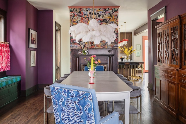 1400 Linden Ave, Nashville, TN 37212 - dining room featuring dark wood-style flooring and baseboards